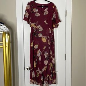 A new day target midi mock wrap dress like new
